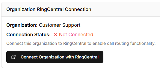 Connect RingCentral button